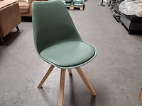 7x eetkamerstoel klarup, 6x zwart, 1x groen - afbeelding 4 van  7