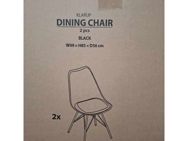 7x eetkamerstoel klarup, 6x zwart, 1x groen - afbeelding 5 van  7