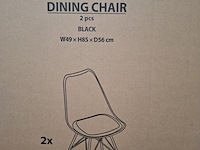 7x eetkamerstoel klarup, 6x zwart, 1x groen - afbeelding 5 van  7