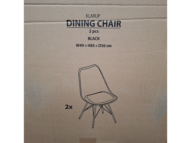 7x eetkamerstoel klarup, 6x zwart, 1x groen - afbeelding 6 van  7