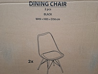 7x eetkamerstoel klarup, 6x zwart, 1x groen - afbeelding 6 van  7