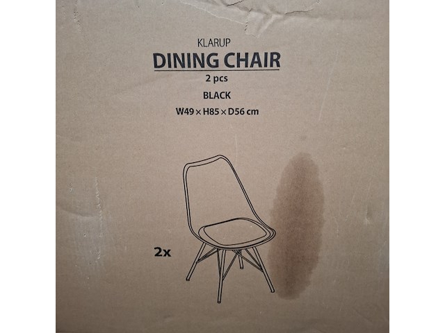 7x eetkamerstoel klarup, 6x zwart, 1x groen - afbeelding 7 van  7