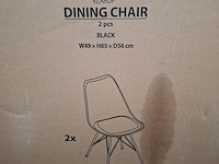 7x eetkamerstoel klarup, 6x zwart, 1x groen - afbeelding 7 van  7