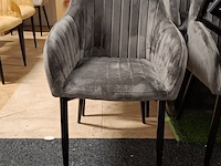 7x eetkamerstoel met armleuning grijs - afbeelding 2 van  6