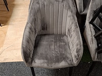 7x eetkamerstoel met armleuning grijs - afbeelding 3 van  6