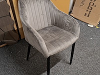 7x eetkamerstoel met armleuning grijs - afbeelding 5 van  6