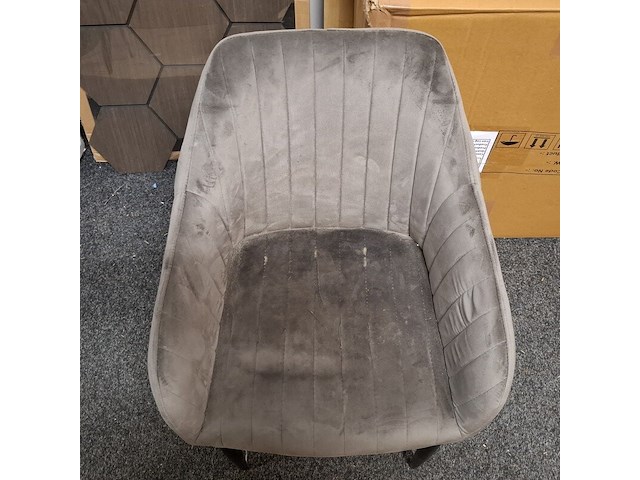 7x eetkamerstoel met armleuning grijs - afbeelding 6 van  6