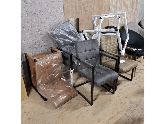 7x eetkamerstoel met armleuning - afbeelding 1 van  7