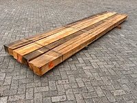 7x eiken balken fijnbezaagd, 150x150mm, lengte 500cm - afbeelding 2 van  3