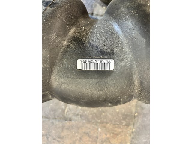 7x elektrolasbocht, plasson fusamatic lasmof, 45-elbow 160, zwart - afbeelding 5 van  5