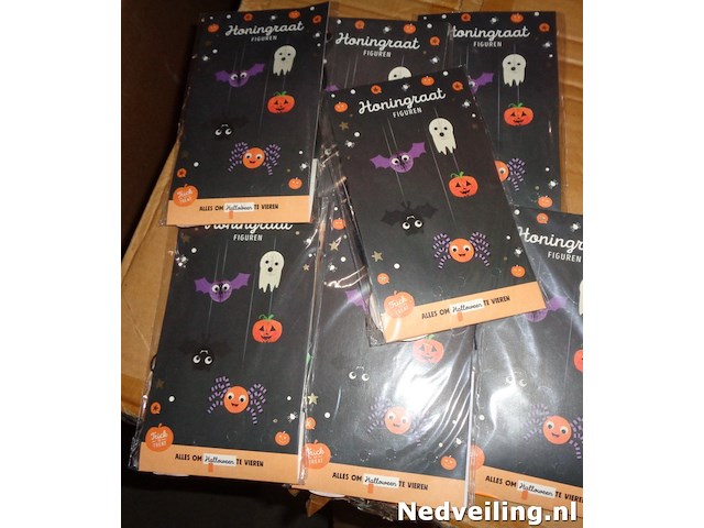 7x halloween honingraat figuren - afbeelding 1 van  3