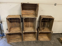 7x houten kist (stapelbaar) - afbeelding 1 van  3