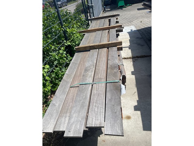 7x ipé planken geschaafd, 21x145mm, lengte 490cm - afbeelding 1 van  3