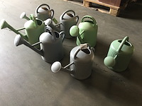7x kunststof gieters, groen/grijs - afbeelding 1 van  3