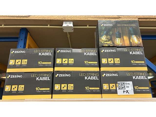 7x led string kabel 10 led lampen, zering - afbeelding 1 van  4