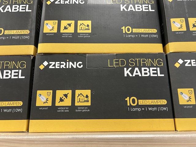 7x led string kabel 10 led lampen, zering - afbeelding 2 van  4