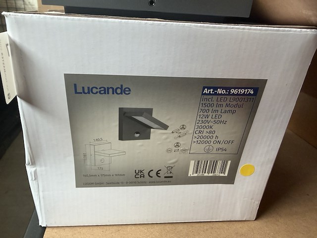 7x led wandlamp buiten, w.o. lucande - afbeelding 3 van  3