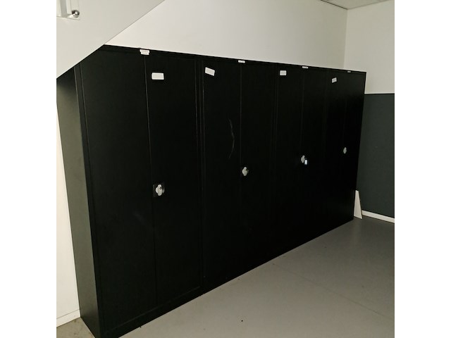 7x metalen draaideurkast, zwart - afbeelding 2 van  4