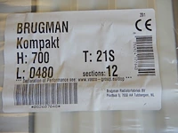 7x paneelradiator, brugman, compact, wit, t21 700x480 - afbeelding 3 van  7
