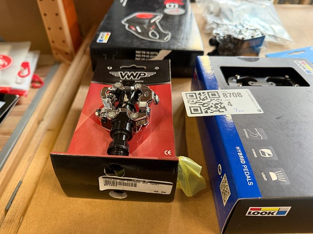 7x racefiets pedalen w.o. look, m-wave - afbeelding 4 van  8