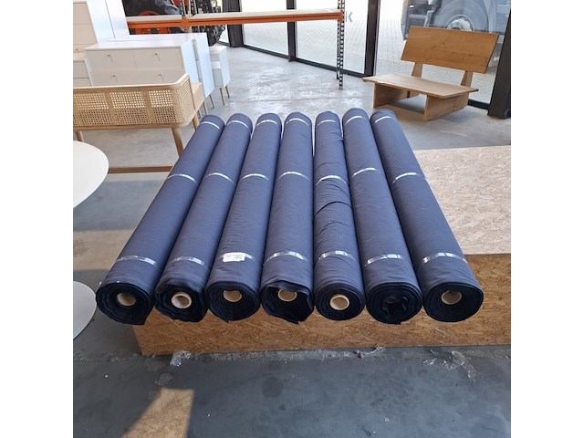 7x rol fijn schaduwdoek | brandwerend, marineblauw - afbeelding 1 van  7