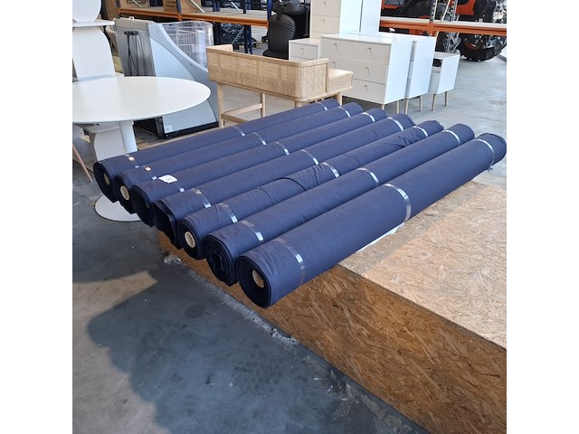 7x rol fijn schaduwdoek | brandwerend, marineblauw - afbeelding 2 van  7