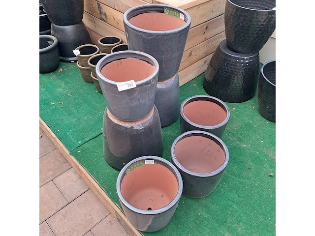 7x stenen bloempot, ts collection - afbeelding 1 van  8