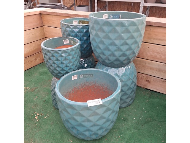 7x stenen bloempot, ts collection - afbeelding 1 van  6