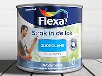 7x strak in de lak acryl zijdeglans - 500 ml, flexa, wit - afbeelding 2 van  2
