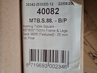 7x tafel 80x80cm met bureaustoel - afbeelding 2 van  3