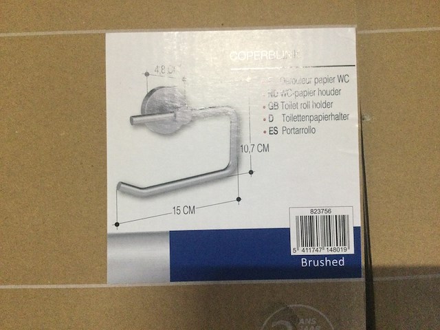 7x toiletrolhouder, allibert, coperblink, rvs geborsteld - afbeelding 4 van  4