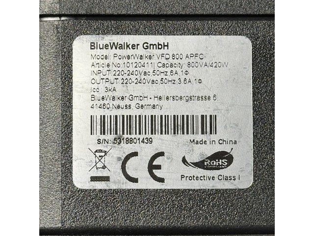 7x ups stekkerblok, bluewalker, powerwalker - afbeelding 3 van  5