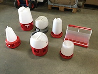 7x voederbakken, doorzichtig/rood/zwart - afbeelding 1 van  2
