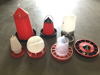 7x voederbakken, doorzichtig/rood/zwart - afbeelding 1 van  3
