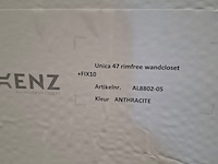 7x wandcloset met zitting en deksel xenz, gio, antraciet mat - afbeelding 7 van  7