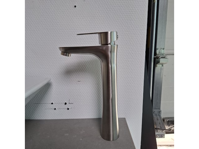 7x waskomkraan, hoog model, rvs geborsteld - afbeelding 4 van  5