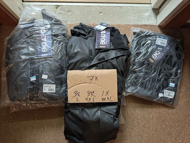 7x waterdichte jas blaklader, zwart, l/xxl/xxxl - afbeelding 2 van  2