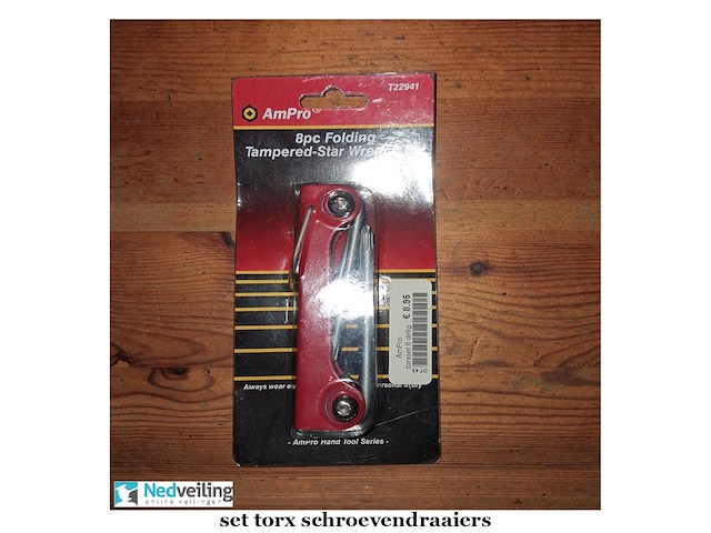 8-delig opklapbaar torx schroevendraaierset (doos-q) - afbeelding 2 van  3