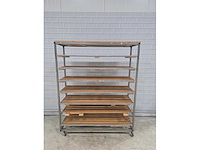 8 delige rvs/hout afkoelwagen - afbeelding 2 van  4