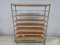 8 delige rvs/hout afkoelwagen - afbeelding 3 van  4