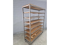 8 delige rvs/hout afkoelwagen - afbeelding 4 van  4