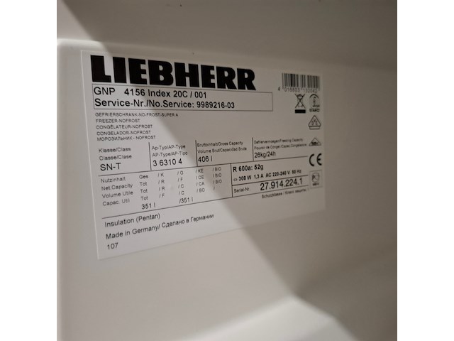 8 laden vriezer no frost a++, liebherr, gnp4156 - afbeelding 6 van  6