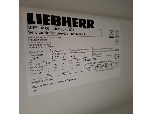 8 laden vriezer no-frost, liebherr, gnp4166 - afbeelding 6 van  6