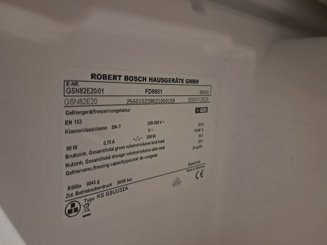 8 ladenvriezer no frost, bosch a++, gsn82e20 - afbeelding 9 van  9