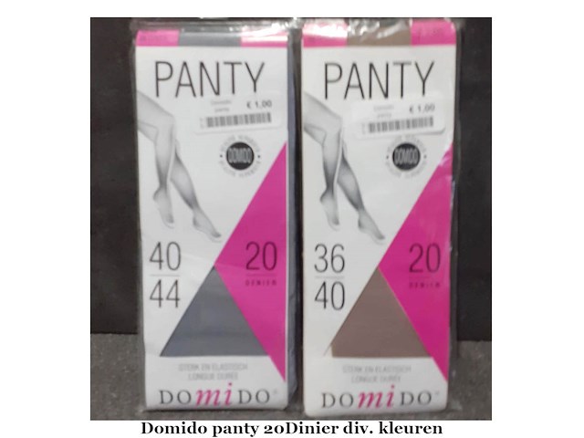 8 pakjes dimodo panties 20 denier maat 36/40 mix color - afbeelding 2 van  3