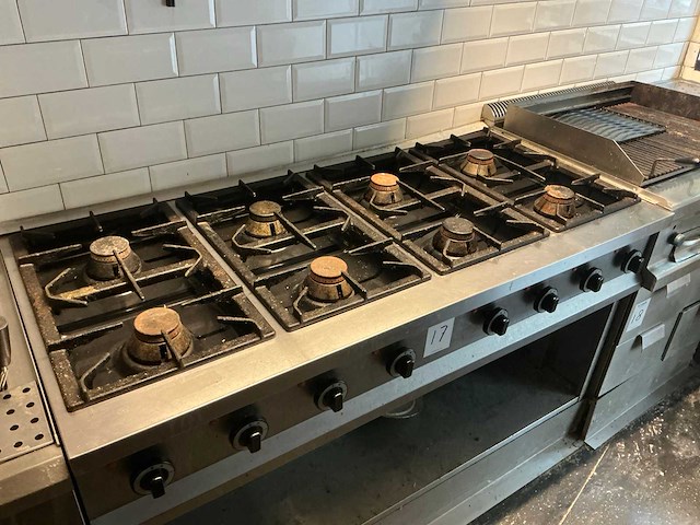 8-pits rvs gasfornuis - afbeelding 3 van  7