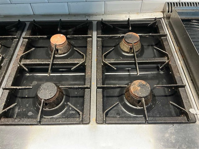 8-pits rvs gasfornuis - afbeelding 6 van  7