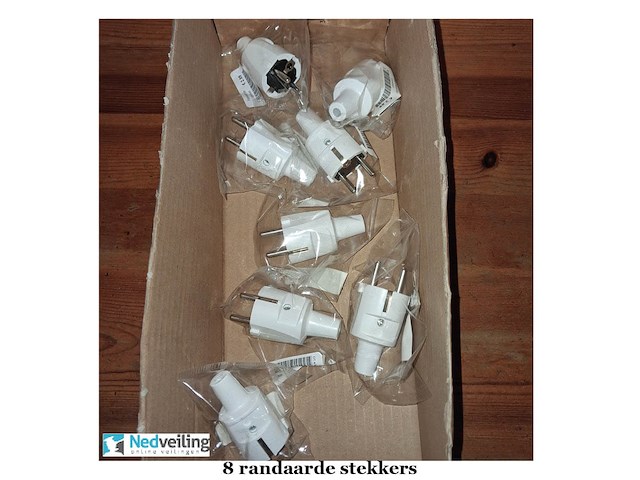 8 randaarde stekkers (doos t) - afbeelding 3 van  3
