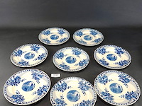 8 societé ceramique maestricht decor peacock borden - afbeelding 2 van  5