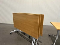 8 verrijdbare inklapbare bureau tafels